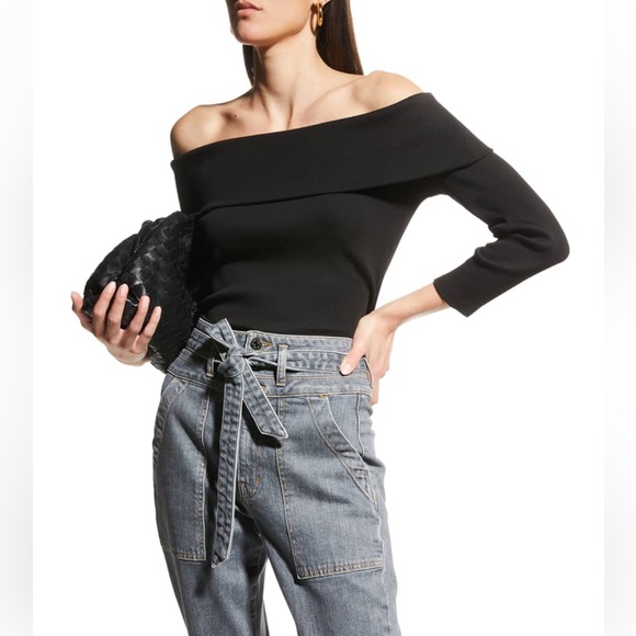 Veronica Beard NWT Fawsett Off-Shoulder Top - Picture 3 of 6
